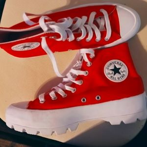 Converse All Star, Chuck Taylor sneakers, size 9, orange
